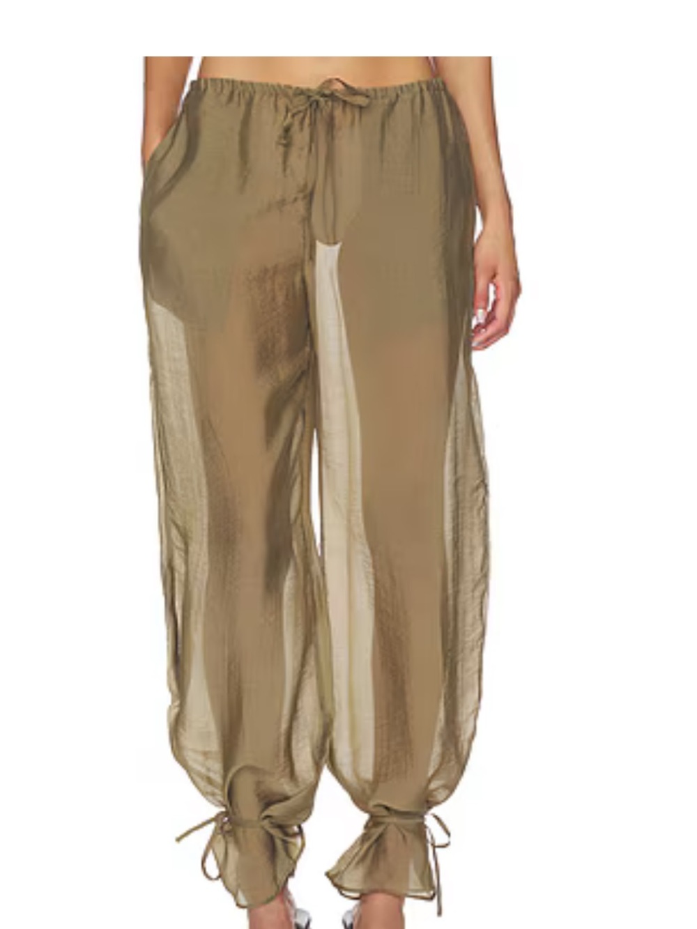 Revolve EAVES Lola Pant in Dark Khaki